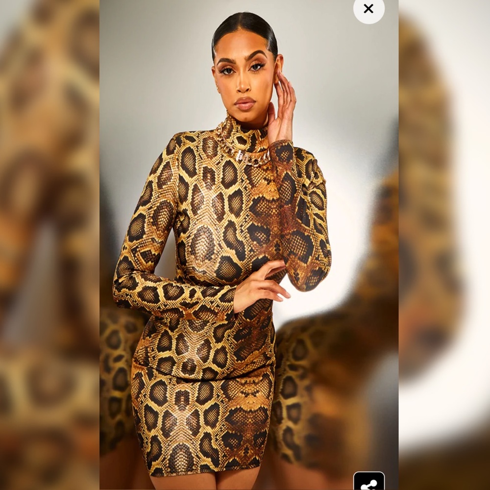 Snake bodycon dress